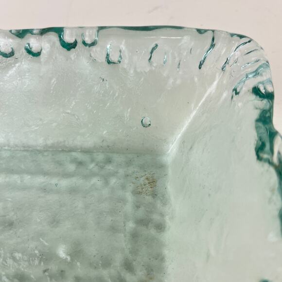 Recycled Green Art Glass Textured Bowl - Picture 3 of 6